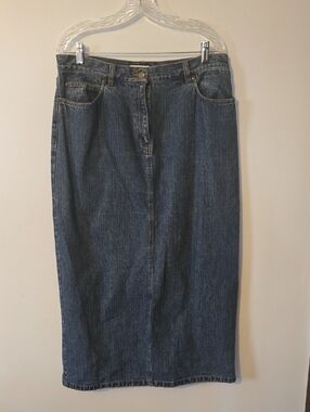 Jones New York Straight Denim Skirt - Dark Blue